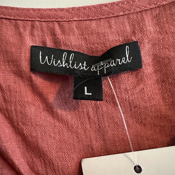 NWT Wishlist Apparel Salem Mini Dress Rust Color Size Large - Picture 6 of 7